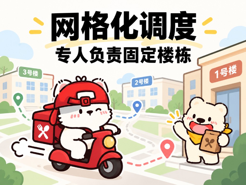 网格化调度，专人负责固定楼栋